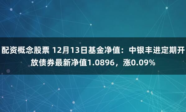 配资概念股票 12月13日基金净值：中银丰进定期开放债券最新净值1.0896，涨0.09%