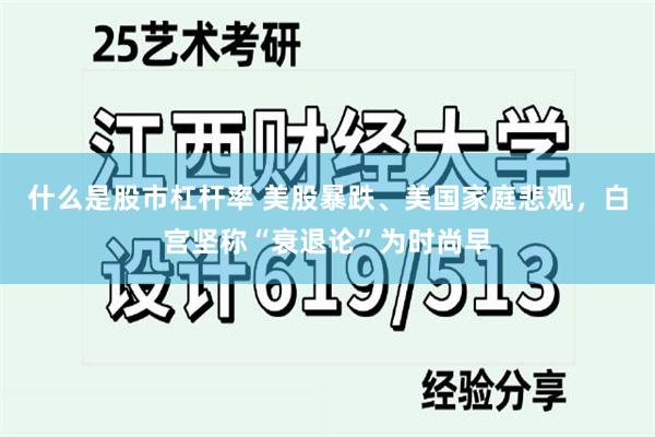 什么是股市杠杆率 美股暴跌、美国家庭悲观，白宫坚称“衰退论”为时尚早