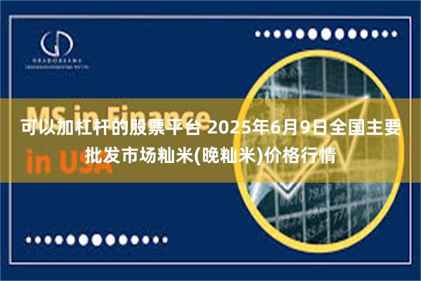 可以加杠杆的股票平台 2025年6月9日全国主要批发市场籼米(晚籼米)价格行情
