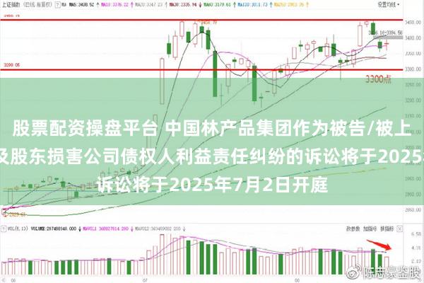 股票配资操盘平台 中国林产品集团作为被告/被上诉人的1起涉及股东损害公司债权人利益责任纠纷的诉讼将于2025年7月2日开庭